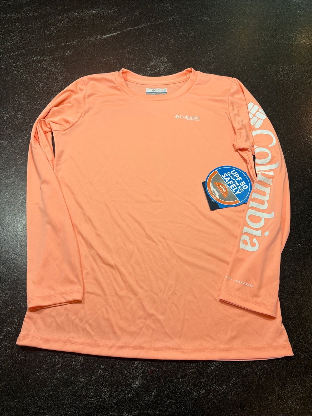 Columbia Girls’ Long Sleeve Performance Shirt - Coral Peach